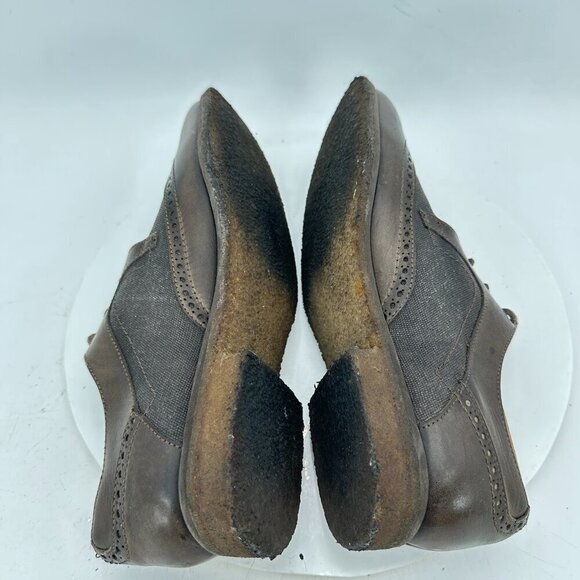 John Varvatos Men Size 9.5M Brown Distressed Leather Brogue Wingtip Derby Shoes main image 9